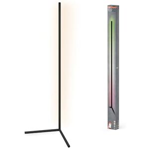 OSRAM SMART+ WiFi VLOERHOEK LED Vloerlamp, 12W, 200lm, RGB+TW 3000-6500K, WiFi, Alexa, Zwart OSRAM SMART+ WiFi VLOERHOEK LED Vloerlamp, 12W, 200lm, RGB+TW 3000-6500K, WiFi, Alexa, Zwart