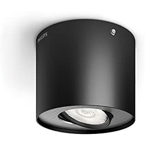 Philips Phase LED-spot, Dimbaar licht tot 10%, 2700K, Eenvoudige Installatie, 500 lm, 6,5 W, Verstelbare Spotkop, EyeComfort, Zwarte LED lamp Philips Phase LED-spot, Dimbaar licht tot 10%, 2700K, Eenvoudige Installatie, 500 lm, 6,5 W, Verstelbare Spotkop, EyeComfort, Zwarte LED lamp