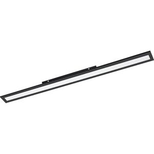 Eglo LED-paneel Salobrena 1, vlakke plafondlamp, 4700 lumen, plafondarmatuur voor kantoor en keuken, aluminium plafondverlichting zwart, neutraal wit, 120 x 10 cm Eglo LED-paneel Salobrena 1, vlakke plafondlamp, 4700 lumen, plafondarmatuur voor kantoor en keuken, aluminium plafondverlichting zwart, neutraal wit, 120 x 10 cm