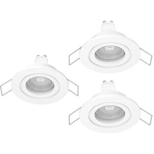Eglo Barranco Set van 3 led-inbouwspots, plafondspot voor badkamer, van kunststof in wit, neutraal incl. GU10-lampen, IP44 Eglo Barranco Set van 3 led-inbouwspots, plafondspot voor badkamer, van kunststof in wit, neutraal incl. GU10-lampen, IP44