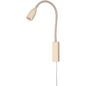 Fischer & Honsel Wandspot flex bedlamp, Sten zandkleuren kabel transparant B: 4 cm, H: 61 cm, diepte: 35 cm met gebarenbesturing traploos dimbaar 1x LED 5W 3000 K 420 lm Fischer & Honsel Wandspot flex bedlamp, Sten zandkleuren kabel transparant B: 4 cm, H: 61 cm, diepte: 35 cm met gebarenbesturing traploos dimbaar 1x LED 5W 3000 K 420 lm