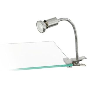 Eglo LED klemlamp Litos, flexibele arm, bureaulamp met klem, leeslamp van zilverkleurig metaal, inclusief GU10 warmwit lichtbron Eglo LED klemlamp Litos, flexibele arm, bureaulamp met klem, leeslamp van zilverkleurig metaal, inclusief GU10 warmwit lichtbron
