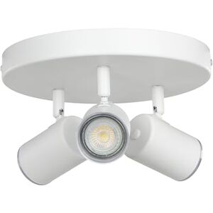Eglo Consuma 1 Plafondlamp, 3 spots, ronde plafondspot voor woonkamer en badkamer, met staal in wit, GU10-fitting, IP44 Eglo Consuma 1 Plafondlamp, 3 spots, ronde plafondspot voor woonkamer en badkamer, met staal in wit, GU10-fitting, IP44