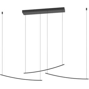 Eglo LED hanglamp Seilsysteem Vileggi, dimbare eettafel pendellamp, hangende plafondlamp met Dip Switch, metalen eetkamerlamp zwart, warmwit-koudwit, 3600 lumen Eglo LED hanglamp Seilsysteem Vileggi, dimbare eettafel pendellamp, hangende plafondlamp met Dip Switch, metalen eetkamerlamp zwart, warmwit-koudwit, 3600 lumen