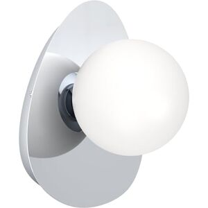 Eglo LED Wandlamp Castrivido, badkamer wandlamp, metalen badlamp chroom met witte glazen bol, incl. G9 warmwit licht, IP44 Eglo LED Wandlamp Castrivido, badkamer wandlamp, metalen badlamp chroom met witte glazen bol, incl. G9 warmwit licht, IP44