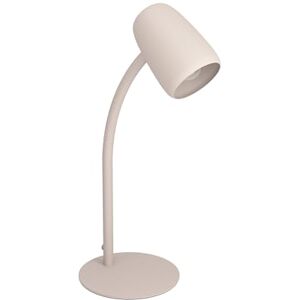 Eglo Carlo Tafellamp, bedlampje met flexibele arm, voor bureau en tafel, van metaal in zandkleuren, E14-fitting Eglo Carlo Tafellamp, bedlampje met flexibele arm, voor bureau en tafel, van metaal in zandkleuren, E14-fitting