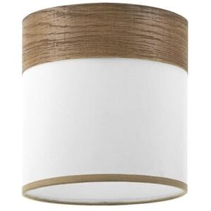 PRENDELUZ Lampenkap E14, wit en donker hout, 14 x 14 x 14 cm, ideaal voor decoratie en sfeer binnenshuis. PRENDELUZ Lampenkap E14, wit en donker hout, 14 x 14 x 14 cm, ideaal voor decoratie en sfeer binnenshuis.