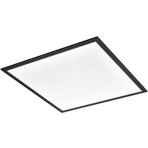 Eglo LED plafondlamp Salobrena 1, vierkante opbouw plafond lamp, bureaulamp van wit kunststof en zwart metaal, plafondverlichting voor bureau, gang en keuken, neutraal wit, 60x60 cm Eglo LED plafondlamp Salobrena 1, vierkante opbouw plafond lamp, bureaulamp van wit kunststof en zwart metaal, plafondverlichting voor bureau, gang en keuken, neutraal wit, 60x60 cm