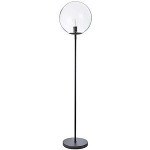 LUSSIOL Globus lamp, decoratieve vloerlamp metaal/glas, 40 W, zwart, Ø 34 x H 160 cm LUSSIOL Globus lamp, decoratieve vloerlamp metaal/glas, 40 W, zwart, Ø 34 x H 160 cm
