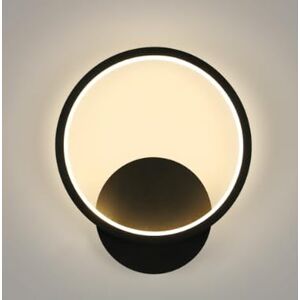 Toolight Wandlamp Indoor Ronde Zwart, 12W 1350LM LED Wandlamp Ronde Moderne, 20cm Wandlampen voor Indoor Acryl 3000K Warm Wit voor Slaapkamer Badkamer Hal Woonkamer Trap Toolight Wandlamp Indoor Ronde Zwart, 12W 1350LM LED Wandlamp Ronde Moderne, 20cm Wandlampen voor Indoor Acryl 3000K Warm Wit voor Slaapkamer Badkamer Hal Woonkamer Trap