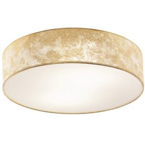 Eglo Plafondlamp Viserbella, 1 lamp plafondlamp vintage, modern, woonkamerlamp van staal en textiel in champagne, goud, keukenlamp, hallamp plafond met E27-fitting, DELONGHI 38 cm Eglo Plafondlamp Viserbella, 1 lamp plafondlamp vintage, modern, woonkamerlamp van staal en textiel in champagne, goud, keukenlamp, hallamp plafond met E27-fitting, DELONGHI 38 cm