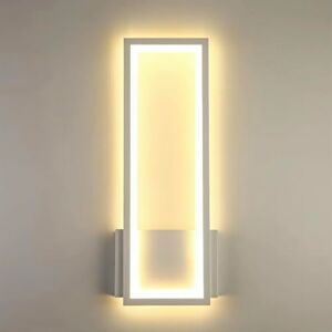 Comely LED-Muurlamp Binnen Modern, 16W 2000LM Muurlamp Acryl LED, Witte Muurverlichting voor Slaapkamer Gang Woonkamer Trap, Warm Wit 3000K Comely LED-Muurlamp Binnen Modern, 16W 2000LM Muurlamp Acryl LED, Witte Muurverlichting voor Slaapkamer Gang Woonkamer Trap, Warm Wit 3000K