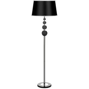 Premier PREM-2501407 vloerlamp, chroom/kristal/stof, zwart Premier PREM-2501407 vloerlamp, chroom/kristal/stof, zwart