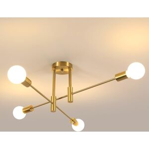 Comely Mooie Vintage Plafondlamp, Sputnik E27 Industriële Kroonluchter 4 Vlammen, Gouden Vintage Metalen Kroonluchter voor Woonkamer Eetkamer Keuken Slaapkamer Comely Mooie Vintage Plafondlamp, Sputnik E27 Industriële Kroonluchter 4 Vlammen, Gouden Vintage Metalen Kroonluchter voor Woonkamer Eetkamer Keuken Slaapkamer