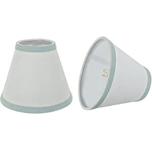 Creative 32044-2A Small Hardback Empire Shape Chandelier Clip-On Lamp Shade Set (2 Pack), Transitional Design in White, 6" bottom width (3" x 6" x 5") Creative 32044-2A Small Hardback Empire Shape Chandelier Clip-On Lamp Shade Set (2 Pack), Transitional Design in White, 6" bottom width (3" x 6" x 5")