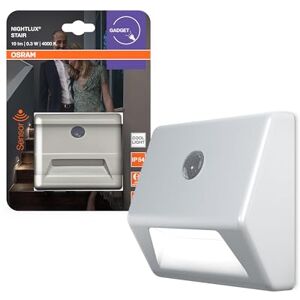OSRAM NIGHTLUX Trap nachtlampje, wit, bewegingsmelder, IP54, op batterijen, 4000 K koud wit, ideaal voor trappen en flexibele montagemogelijkheden OSRAM NIGHTLUX Trap nachtlampje, wit, bewegingsmelder, IP54, op batterijen, 4000 K koud wit, ideaal voor trappen en flexibele montagemogelijkheden