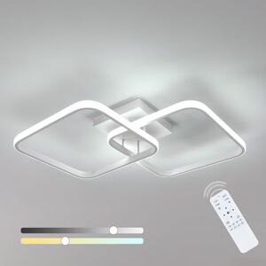 Toolight Led-plafondlamp, 50 W, 5625 lm, dimbaar, 59 cm, plafondlamp met afstandsbediening, 3000 K-6500 K, plafondlamp, woonkamer, vierkant, van acryl, voor slaapkamer, badkamer, woonkamer, keuken Toolight Led-plafondlamp, 50 W, 5625 lm, dimbaar, 59 cm, plafondlamp met afstandsbediening, 3000 K-6500 K, plafondlamp, woonkamer, vierkant, van acryl, voor slaapkamer, badkamer, woonkamer, keuken