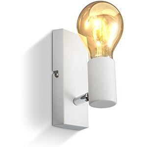 B.K.LICHT Witte Wandlamp - Verstelbare Industriële Wandlamp B.K.LICHT Witte Wandlamp - Verstelbare Industriële Wandlamp