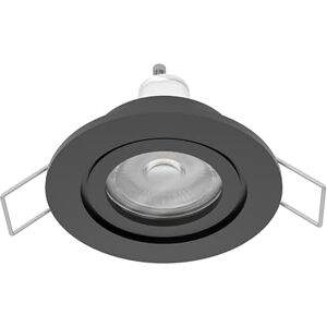 Eglo Barranco Led-inbouwspot, plafondspot voor badkamer, van kunststof in zwart, neutraal wit, incl. GU10-lamp, IP44 Eglo Barranco Led-inbouwspot, plafondspot voor badkamer, van kunststof in zwart, neutraal wit, incl. GU10-lamp, IP44