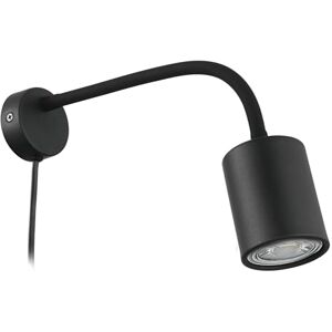 Eglo LED wandlamp Portella, draaibare muurlamp binnen, wandspot voor slaapkamer en kantoor, leeslamp van zwart metaal, warmwit licht Eglo LED wandlamp Portella, draaibare muurlamp binnen, wandspot voor slaapkamer en kantoor, leeslamp van zwart metaal, warmwit licht