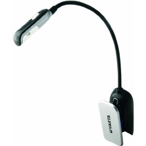 Varta 5mm LED Book Light incl. 2x CR2032 knoopcel leeslamp leeslicht boeklamp werkplekverlichting klemlamp tafellamp voor Kindle, boek, muziekstandaard, toetsenbord met flexibele hals, Zwart Varta 5mm LED Book Light incl. 2x CR2032 knoopcel leeslamp leeslicht boeklamp werkplekverlichting klemlamp tafellamp voor Kindle, boek, muziekstandaard, toetsenbord met flexibele hals, Zwart