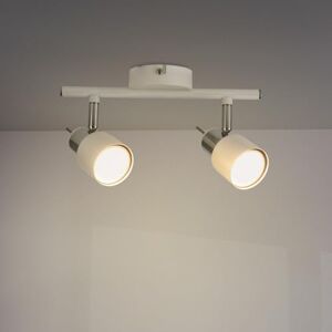 M Ledme Plafondlamp, serie wit, 2-spots, GU10, voor droog gebruik binnen, IP20, lamp niet inbegrepen, geschikt voor badkamer, woonkamer, slaapkamer en keuken M Ledme Plafondlamp, serie wit, 2-spots, GU10, voor droog gebruik binnen, IP20, lamp niet inbegrepen, geschikt voor badkamer, woonkamer, slaapkamer en keuken