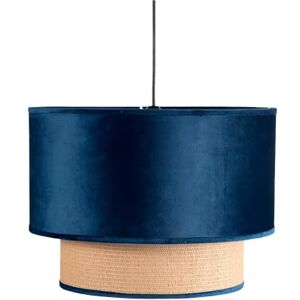 Zarivy Led-hanglamp, 2 lampenkappen, E27, 40 x 40 cm, blauw, ideaal voor de verlichting van woon- en eetruimtes. Zarivy Led-hanglamp, 2 lampenkappen, E27, 40 x 40 cm, blauw, ideaal voor de verlichting van woon- en eetruimtes.