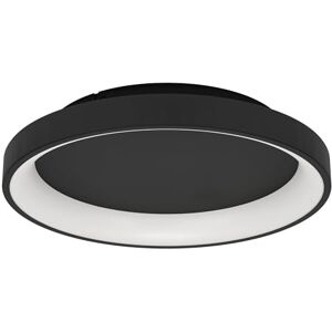 Eglo LED plafondlamp Loretello, ronde plafonnière, kantoorlamp dimbaar met afstandsbediening, metaal en kunststof in zwart en wit, warm wit-koud wit, Ø 35 cm Eglo LED plafondlamp Loretello, ronde plafonnière, kantoorlamp dimbaar met afstandsbediening, metaal en kunststof in zwart en wit, warm wit-koud wit, Ø 35 cm