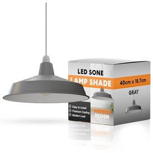 LEDSone Metalen lampenkappen grijs licht schaduw plafond 40 cm moderne lampenkappen voor plafondlampen, vervangende lampenkappen voor tafellampen, vloerlampen, woonkamer, slaapkamer, woondecoratie LEDSone Metalen lampenkappen grijs licht schaduw plafond 40 cm moderne lampenkappen voor plafondlampen, vervangende lampenkappen voor tafellampen, vloerlampen, woonkamer, slaapkamer, woondecoratie