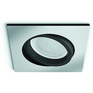 Philips Centura Inbouwspot 1-Lichts Duurzame LED Verlichting Wit en Gekleurd Licht Dimbaar Verbind met Bluetooth of Hue Bridge Werkt met Alexa en Google Home Vierkant Aluminium Philips Centura Inbouwspot 1-Lichts Duurzame LED Verlichting Wit en Gekleurd Licht Dimbaar Verbind met Bluetooth of Hue Bridge Werkt met Alexa en Google Home Vierkant Aluminium