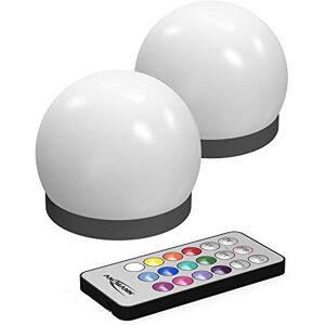 Ansmann Decoratieve ledlamp met afstandsbediening, decoratieve lamp met timer, magneet en RGB kleurverandering, 12 kleuren, ideaal voor terras, tuin, tafel, party, decoratie, Ø 8 cm (set van 2) Ansmann Decoratieve ledlamp met afstandsbediening, decoratieve lamp met timer, magneet en RGB kleurverandering, 12 kleuren, ideaal voor terras, tuin, tafel, party, decoratie, Ø 8 cm (set van 2)
