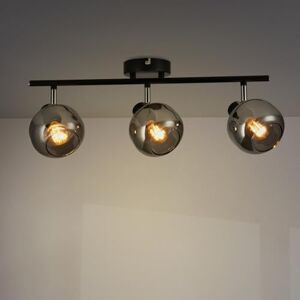 M Ledme Plafondlamp serie Glass 3 spots, led-binnenspot voor plafond E14 gloeilampen, led-plafondlamp voor binnen met zwarte afwerking (lamp niet inbegrepen). M Ledme Plafondlamp serie Glass 3 spots, led-binnenspot voor plafond E14 gloeilampen, led-plafondlamp voor binnen met zwarte afwerking (lamp niet inbegrepen).
