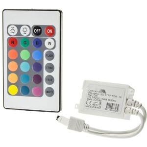 Brightium RGB-ledstrip met afstandsbediening met 16 toetsen, 72 W, 12 V, 6 A, ideaal voor de verlichting en decoratie van ruimtes. Brightium RGB-ledstrip met afstandsbediening met 16 toetsen, 72 W, 12 V, 6 A, ideaal voor de verlichting en decoratie van ruimtes.
