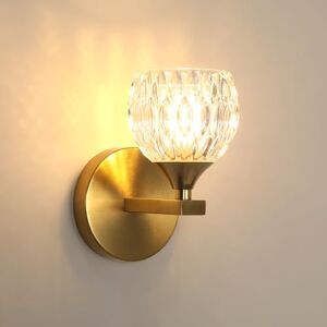 Comely Wandlamp voor Binnen Moderne, Gouden Wandlamp van Glas met 1*G9-Gloeilamp, Retro Nachtlampje Wandverlichting voor Slaapkamer, Woonkamer, Trap, Gang Comely Wandlamp voor Binnen Moderne, Gouden Wandlamp van Glas met 1*G9-Gloeilamp, Retro Nachtlampje Wandverlichting voor Slaapkamer, Woonkamer, Trap, Gang