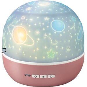 BEPER Sterrenprojector voor kinderen, nachtlampje met koeel, led, projectie over het thema ruimte en dieren, automatische rotatie, USB-opladen BEPER Sterrenprojector voor kinderen, nachtlampje met koeel, led, projectie over het thema ruimte en dieren, automatische rotatie, USB-opladen