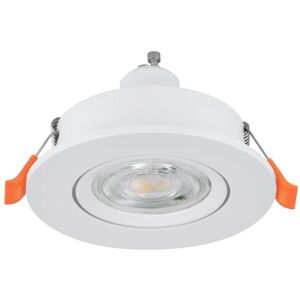 Eglo Barranco Led-inbouwspot, plafondspot voor woonkamer, draaibaar, van kunststof in wit, warmwit, incl. GU10-lamp Eglo Barranco Led-inbouwspot, plafondspot voor woonkamer, draaibaar, van kunststof in wit, warmwit, incl. GU10-lamp