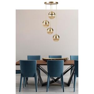 Opviq Elegante gouden kroonluchter, verstelbare hoogte, metalen behuizing met antieke coating, 70 cm totale hoogte, E27-fitting, perfect voor moderne ruimtes, 15 cm diameter kap Opviq Elegante gouden kroonluchter, verstelbare hoogte, metalen behuizing met antieke coating, 70 cm totale hoogte, E27-fitting, perfect voor moderne ruimtes, 15 cm diameter kap