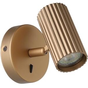 Eglo Portillo Wandlamp voor binnen, slaapkamerlamp met draaibare spot, leeslamp van metaal in mat messing, wandspot met GU10-fitting Eglo Portillo Wandlamp voor binnen, slaapkamerlamp met draaibare spot, leeslamp van metaal in mat messing, wandspot met GU10-fitting