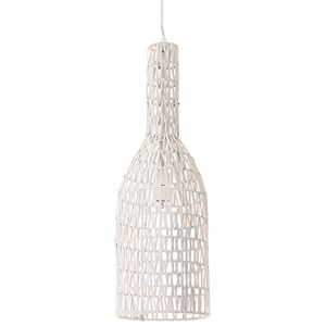 LUSSIOL 250273 Hanglamp, rotan, 60 W, wit, ø 15 x H 60 cm LUSSIOL 250273 Hanglamp, rotan, 60 W, wit, ø 15 x H 60 cm