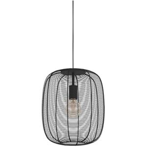 Eglo Rinroe Hanglamp, 1-lichts voor boven eettafel, industriële plafondlamp, hangend, van metaal in zwart, eetkamerlamp met E27-fitting, Ø 32,5 cm Eglo Rinroe Hanglamp, 1-lichts voor boven eettafel, industriële plafondlamp, hangend, van metaal in zwart, eetkamerlamp met E27-fitting, Ø 32,5 cm