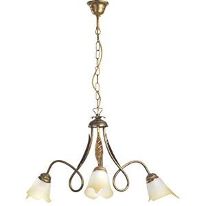 ONLI Kroonluchter met 3 lampen dubbel draaien, brons smeedijzer ONLI Kroonluchter met 3 lampen dubbel draaien, brons smeedijzer