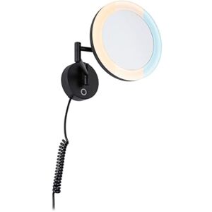 Paulmann 71149 LED cosmetische spiegel Masua IP44 White Switch 55lm 230V 4W zwart mat 3-voudige vergroting Paulmann 71149 LED cosmetische spiegel Masua IP44 White Switch 55lm 230V 4W zwart mat 3-voudige vergroting
