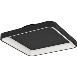 Eglo LED plafondlamp Loretello, vierkante plafonnière, kantoorlamp dimbaar met afstandsbediening, metaal en kunststof in zwart en wit, warm wit-koud wit, 35 x 35 cm Eglo LED plafondlamp Loretello, vierkante plafonnière, kantoorlamp dimbaar met afstandsbediening, metaal en kunststof in zwart en wit, warm wit-koud wit, 35 x 35 cm