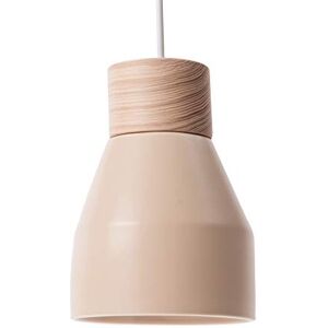 LUSSIOL Spotlamp, keramische hanglamp, 40 W, beige/natuurlijk hout, Ø 12 x H 17 cm LUSSIOL Spotlamp, keramische hanglamp, 40 W, beige/natuurlijk hout, Ø 12 x H 17 cm