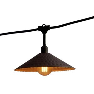 Lumisky Lichtsnoer voor buiten, aansluitbaar, 34 m, met 80 ledlampen, E27, warmwit, VINTY LIGHT en metalen lampenkap in vintage stijl Lumisky Lichtsnoer voor buiten, aansluitbaar, 34 m, met 80 ledlampen, E27, warmwit, VINTY LIGHT en metalen lampenkap in vintage stijl