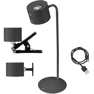 BEPER P201UTP304 Luminì lamp met 3 functies, inclusief tafellamp, lamp met clip en wandaccessoire, inclusief oplaadbare lamp met USB-kabel, Touch schakelaar aan, Verstelbaar licht, Zwart BEPER P201UTP304 Luminì lamp met 3 functies, inclusief tafellamp, lamp met clip en wandaccessoire, inclusief oplaadbare lamp met USB-kabel, Touch schakelaar aan, Verstelbaar licht, Zwart