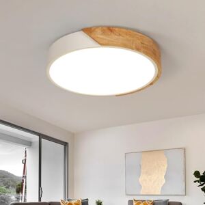 Comely Houten LED Plafonnier, 30W Moderne Ronde LED Plafondlamp, Warm Wit 3000K Plafondlamp voor Woonkamer Keuken Slaapkamer Gang Comely Houten LED Plafonnier, 30W Moderne Ronde LED Plafondlamp, Warm Wit 3000K Plafondlamp voor Woonkamer Keuken Slaapkamer Gang