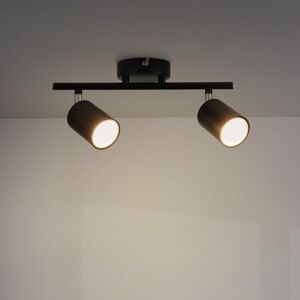 M Ledme Plafondlamp serie Black 2 spots GU10 voor droog gebruik binnenshuis IP20, lamp niet inbegrepen, geschikt voor badkamer, woonkamer, slaapkamer en keuken M Ledme Plafondlamp serie Black 2 spots GU10 voor droog gebruik binnenshuis IP20, lamp niet inbegrepen, geschikt voor badkamer, woonkamer, slaapkamer en keuken