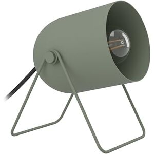 Eglo Tilston Tafellamp, bedlampje met draaibare spot, kamerdecoratie, kleine van staal in groen, E14-fitting, L 12,5 cm Eglo Tilston Tafellamp, bedlampje met draaibare spot, kamerdecoratie, kleine van staal in groen, E14-fitting, L 12,5 cm