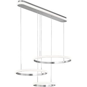 WOFI NEWA hanglamp, kunststof, 52,5 W, geborsteld aluminium, H: 150 cm x B: 50 cm x L: 87,5 cm WOFI NEWA hanglamp, kunststof, 52,5 W, geborsteld aluminium, H: 150 cm x B: 50 cm x L: 87,5 cm